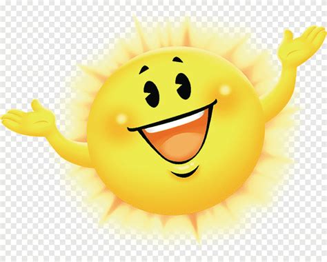 Smiley Cartoon Sun Emoticon Yellow Sun Png Pngegg