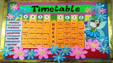 Beautiful Class Timetable For School L Beautiful Time Table For Study L