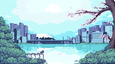 Share the best gifs now >>>. lennsan: Finished animating this, took me long enough… This is my fifth japanese themed pixelart ...