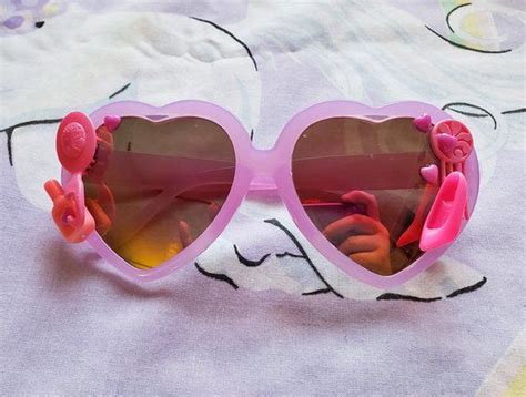 heart sunglasses decorated glasses fairy kei accessories etsy heart sunglasses fairy kei