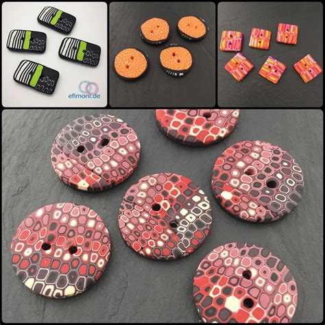 Several Different Pictures Of Buttons And Pins On A Black Surface With