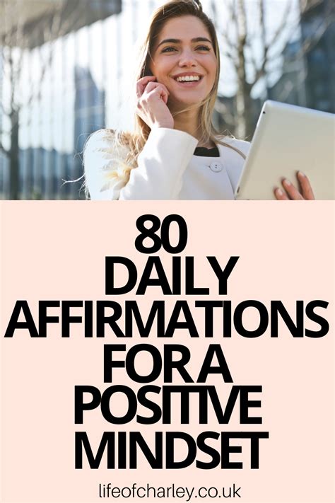 80 Daily Affirmations For A Positive Mindset Positive Mindset