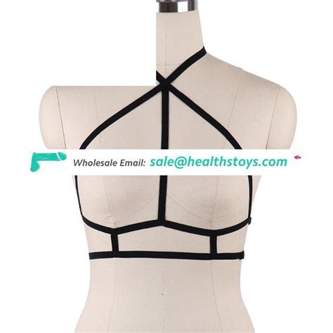 Women Bandage Alluring Bra Bustier Harness Elastic Cage Strappy Hollow Out