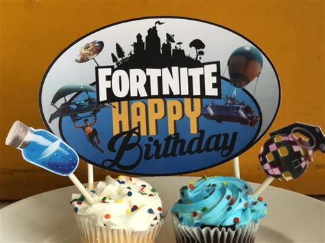 Fortnite Battle Royale Birthday Cake Birthday Cake Topper Printable