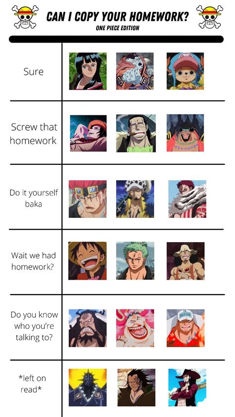 Can I Copy Your Homework One Piece Edition Lol Rmemepiece