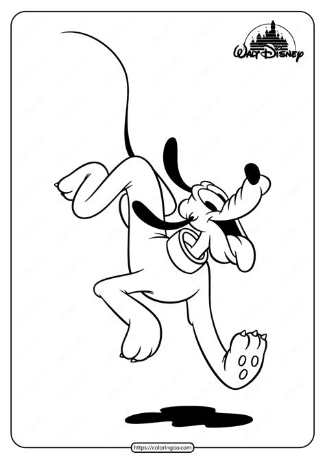 Free Printable Disney Pluto Pdf Coloring Page Free Printable Coloring