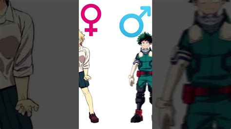 Mha Genderswap Edit Shorts Animeshorts Genderswap Mha Youtube