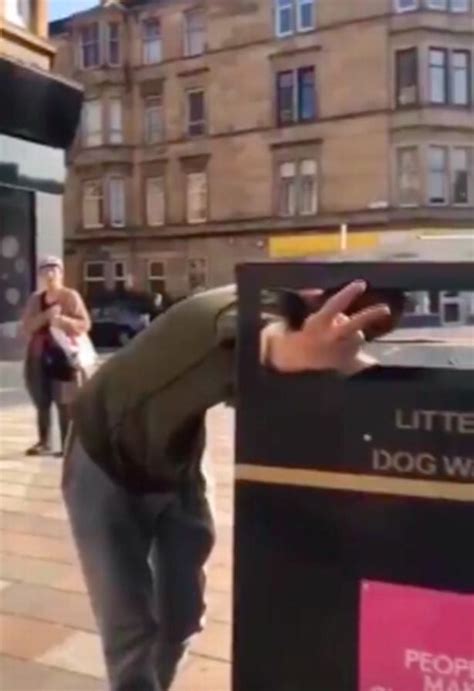 His Heads Stuck In The Bin Man Gets Jammed In Most Unusual Of