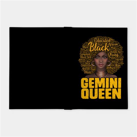 Gemini Queen Black Woman Afro Natural Hair African American Black