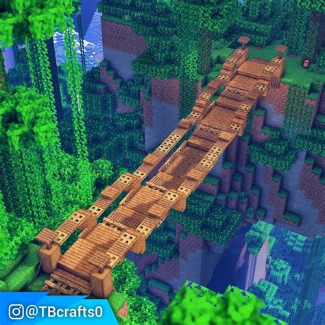 Minecraft Jungle Bridge Design Minecraft Blueprints Minecraft