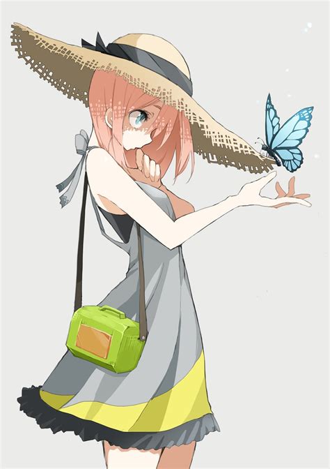Wallpaper Drawing Illustration Anime Girls Butterfly