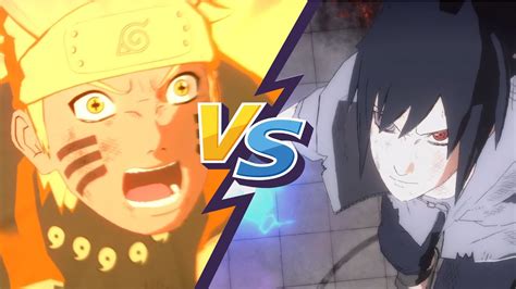 Naruto Uzumaki Vs Sasuke Uchiha Naruto Shippuden Ultimate Ninja Storm