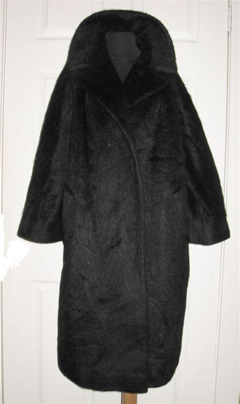 Lilli Ann Vintage 1950s Black Mohair Cashmere Wool Paris Etsy Coat