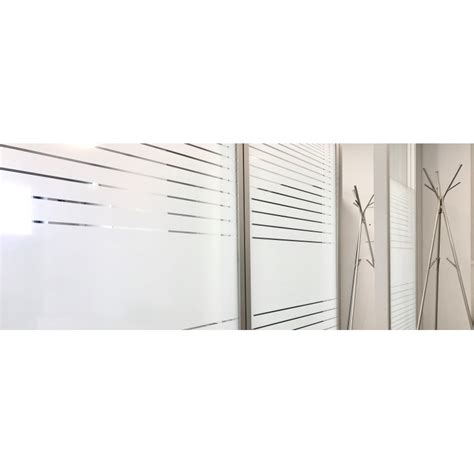 Horizontal Frosted Lines Gradient Opaque Decorative Frosted Window
