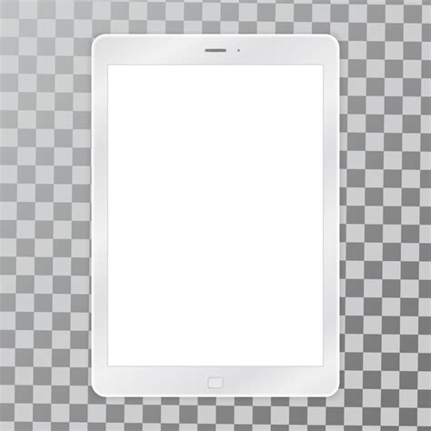 Premium Vector White Tablet Pc Vector Illustration With Blank
