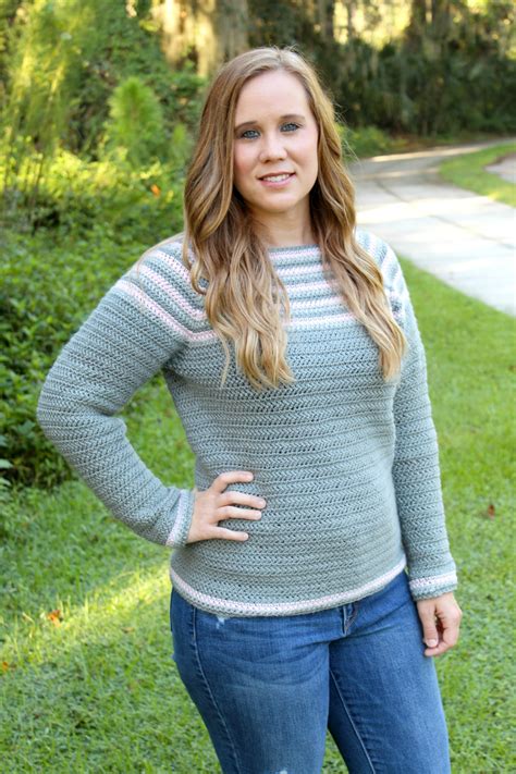 Crochet Raglan Sweater Weave Crochet