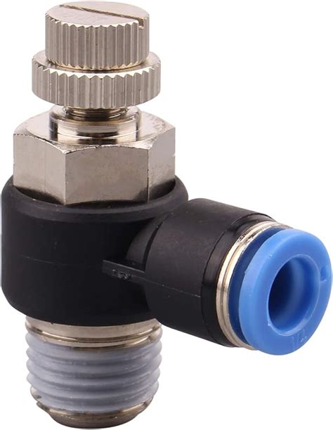 Push To Connect Fitting Valve Air Flow Control Valve Quick Connect