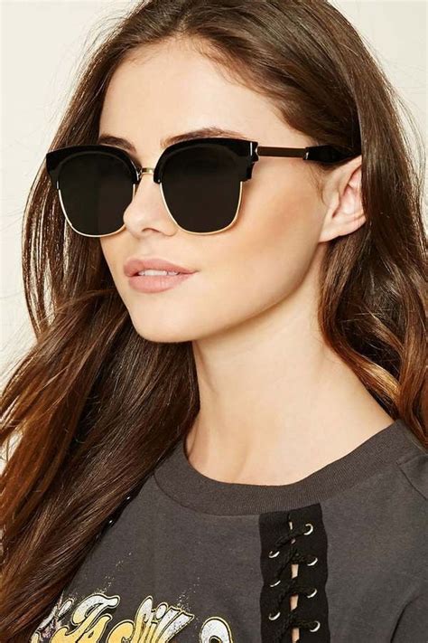 Forever 21 Mirrored Browline Sunglasses Forever 21 Sunglasses