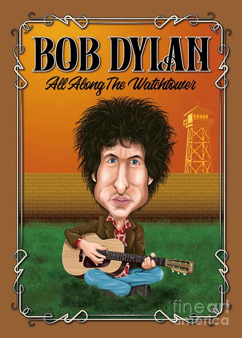 Bob Dylan Caricature Print Digital Art By Tens Graphy Pixels