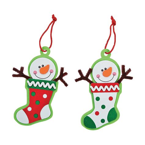 Snowman Stocking Christmas Ornament Craft Kit Oriental Trading