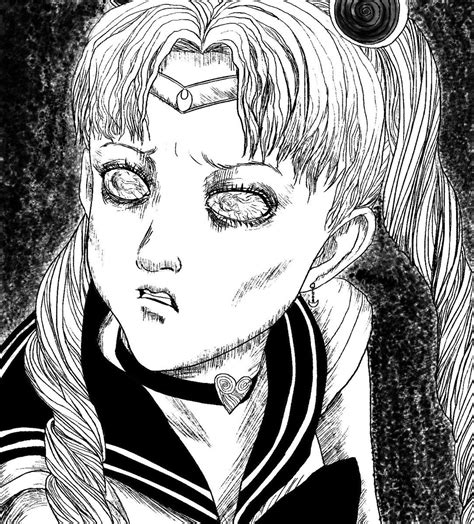 Stumbled Across This Amazing Junji Ito Styled Sailor Moon Challenge
