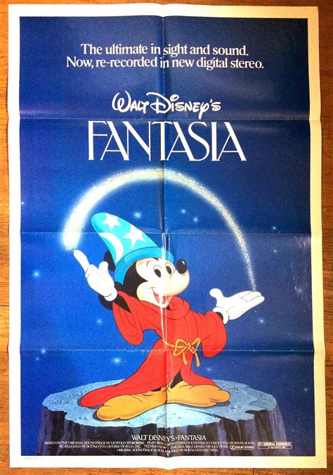 Original 1941 Fantasia Herald Movie Poster Walt Disney Mickey Mouse