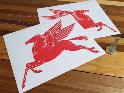 Mobil Pegasus Stickers Early Off White Style 8 Pair