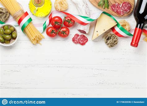 Italian Cuisine Food Ingredients Stock Photo Image Of Meat Cheese