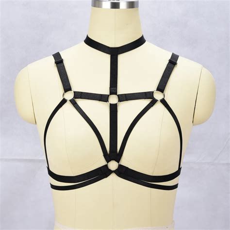 jlx harness sexy lingerie harness pastel goth body harness harajuku cage bra gothic fetish wear