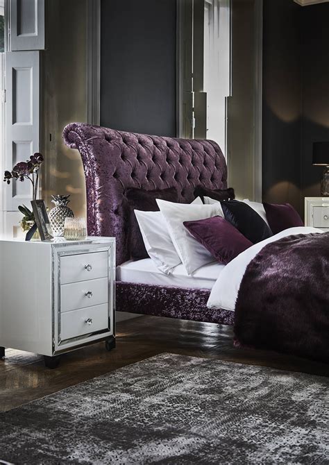 Odeon Luxury Grey Velvet Bed Frame Barker And Stonehouse Luxury