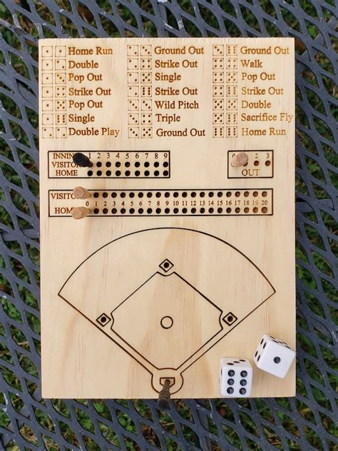 Baseball Dice Game Printable