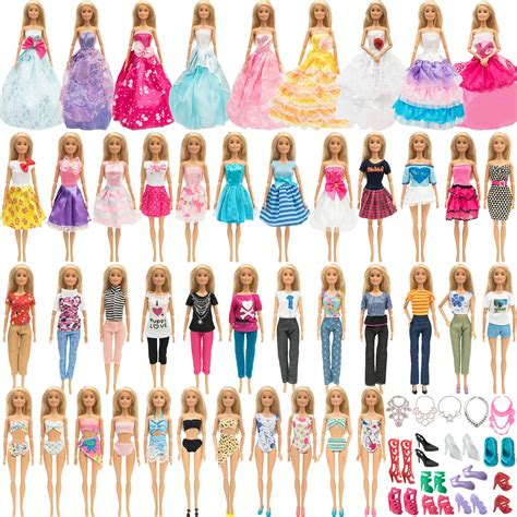 Sotogo Doll Clothes And Accessories For Barbie Dolls Include 24 Sets Fashion Dresseswedding