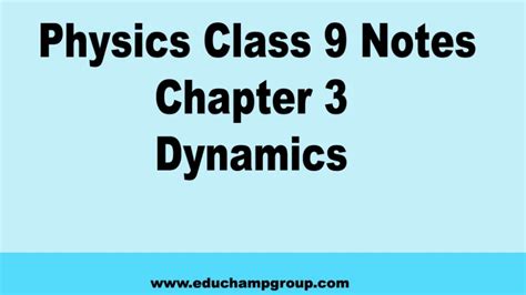Physics Class 9 Notes Chapter 3 Dynamics 3 In 2022 School Routine For