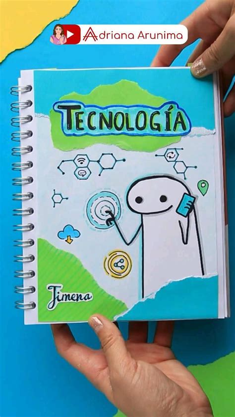 Portada De Tecnología 💻 Carátula Tapa De Cuaderno Tapa De Cuaderno