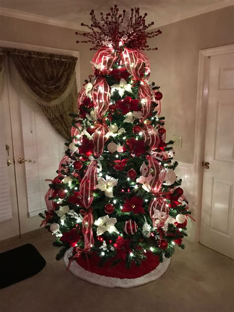 My Poinsettia Christmas Tree 2017 Ribbon On Christmas Tree Best