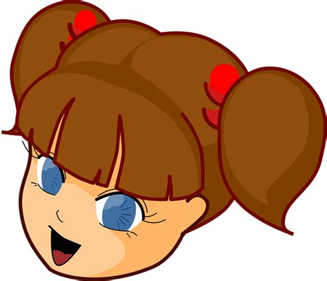 cartoon clipart girl with brown hair and blue eyes 20 free cliparts download images on