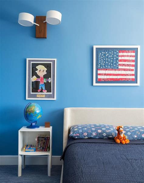 Blue Boys Room Remodelaholic Blue Boys Bedroom Makeover With Chevron