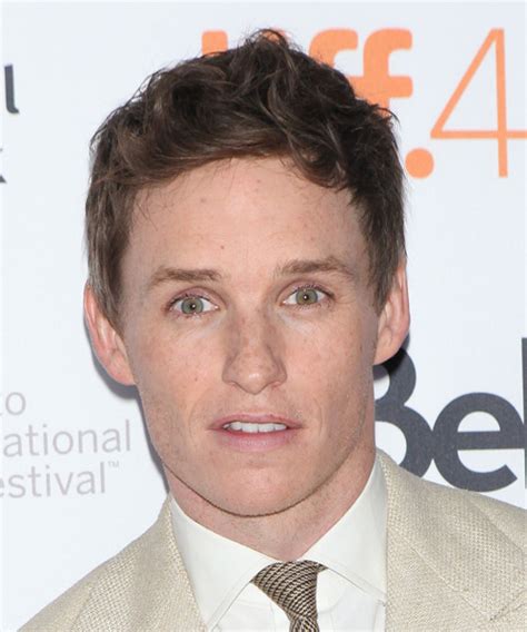 Eddie Redmayne Short Wavy Brunette Hairstyle