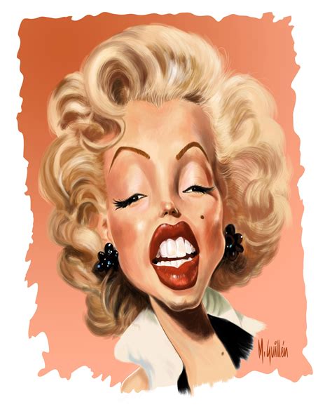 Marilyn Monroe Caricature Sketch Caricature Funny Caricatures