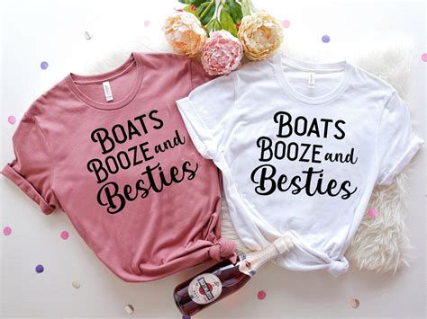 Boats Booze And Besties Shirt Bachelorette Party Shirts Etsy
