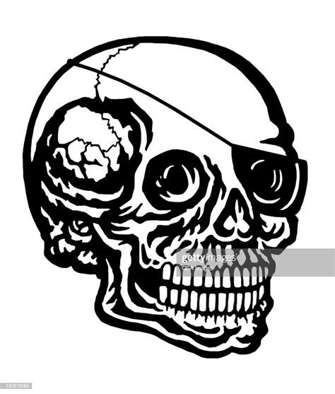 Skull Wearing Eye Patch High Res Vector Graphic Getty Images