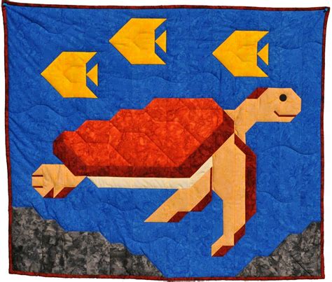 Sea Turtle Quilt Pattern 3 Sizes Pdf
