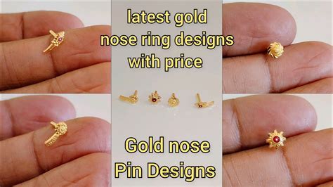Latest Gold Nose Ring Designs With Price 2023 Light Weight Gold Nose