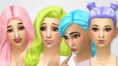 My Sims Blog Base Game Hair Recolors By Noodlescc Hot Sex Picture