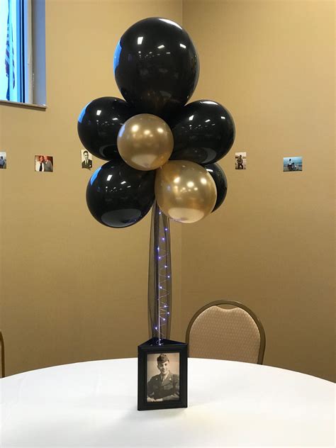 Photo Frame And Balloon Centerpiece Graduation Party Centerpieces