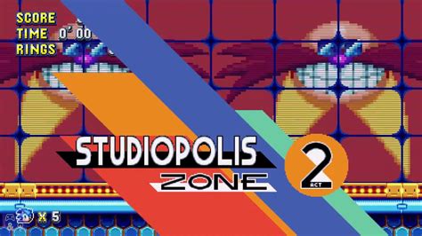 Includes a moving train, blinking lights, scrolling clouds, . Sonic Mania - Studiopolis Zone Act 2 + Bonus Stage + Boss ...