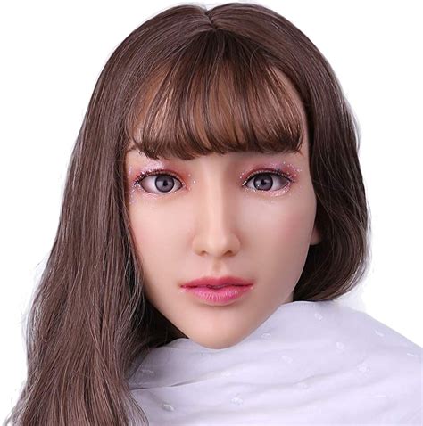 Silicone Realistic Female Head Mask Hand Made Face For