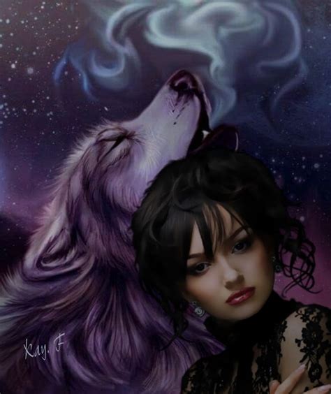 pin by kay fernandez del campo on chicas con lobos kay wolves and women fantasy art women