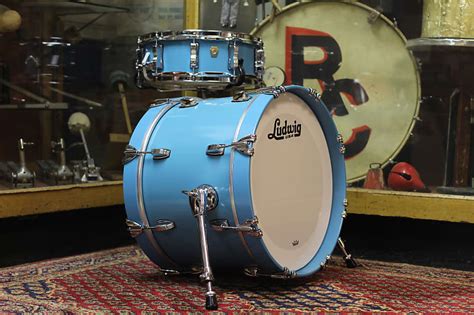 2020 Ludwig Classic Maple 12x18 5x14 In Heritage Blue Wood Reverb