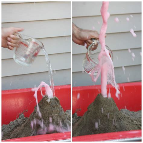 Sandbox Volcano Baking Soda Science Eruption For Kids